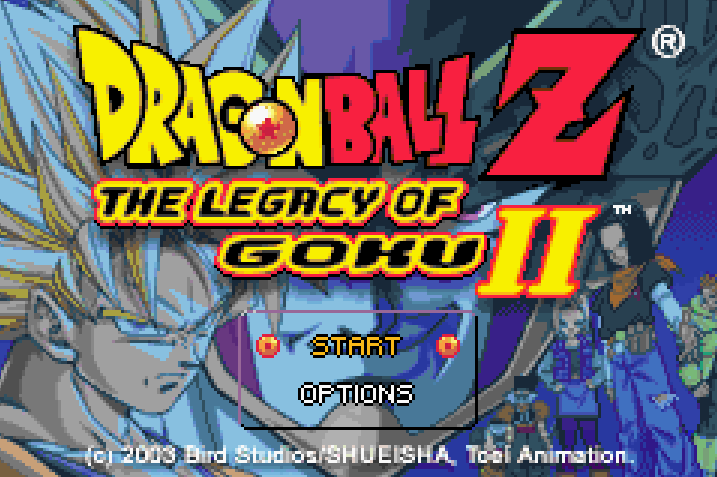 Dragon Ball Z The Legacy of Goku II Title Screen